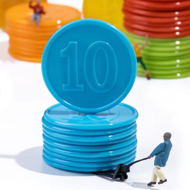Math Manipulative Set - Jetons de Poker avec numéros, marqueurs