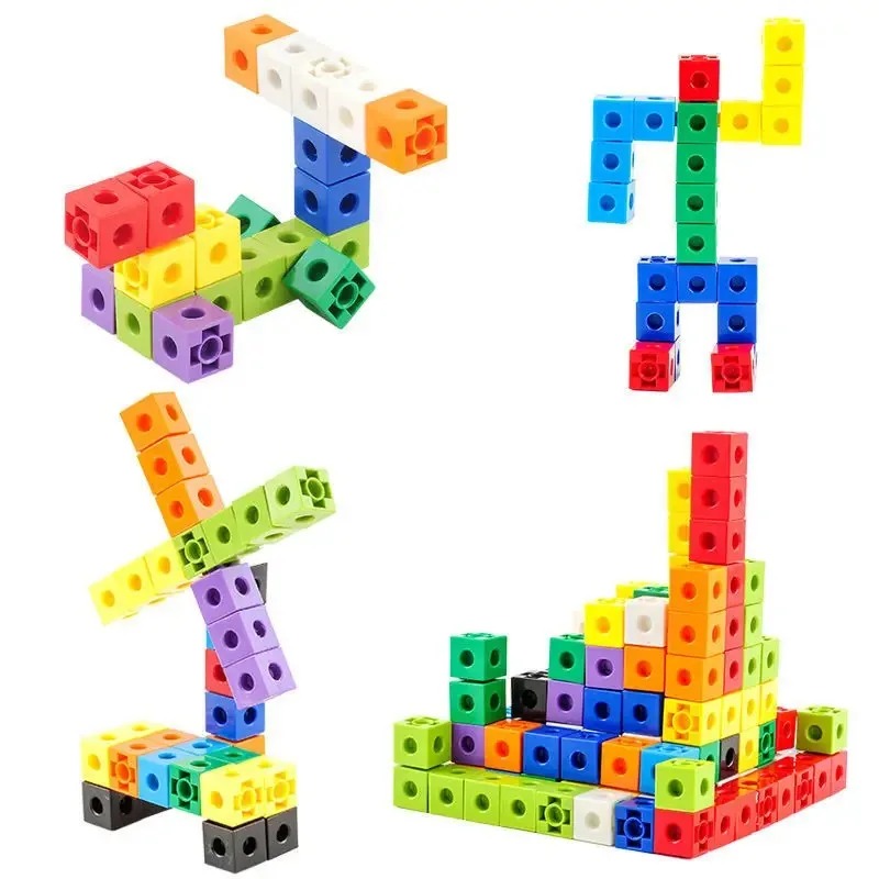 Math Manipulative Set - Ensemble de 100 cubes de liaison,