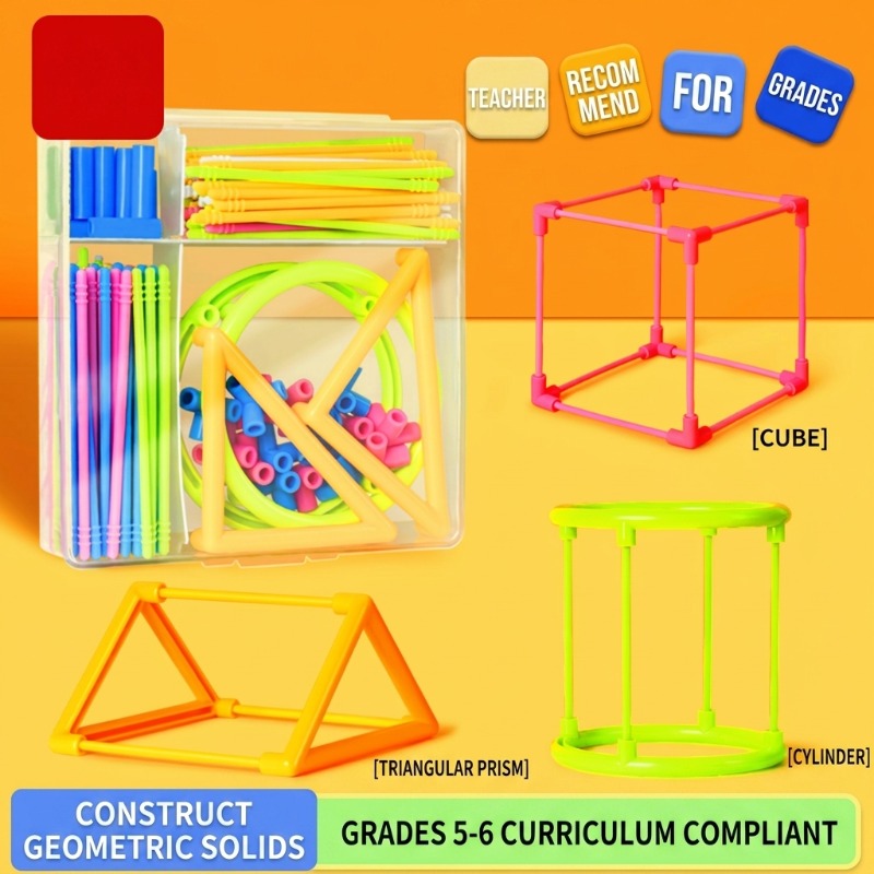 Math Manipulative Set - Kit de construction géométrique pour les