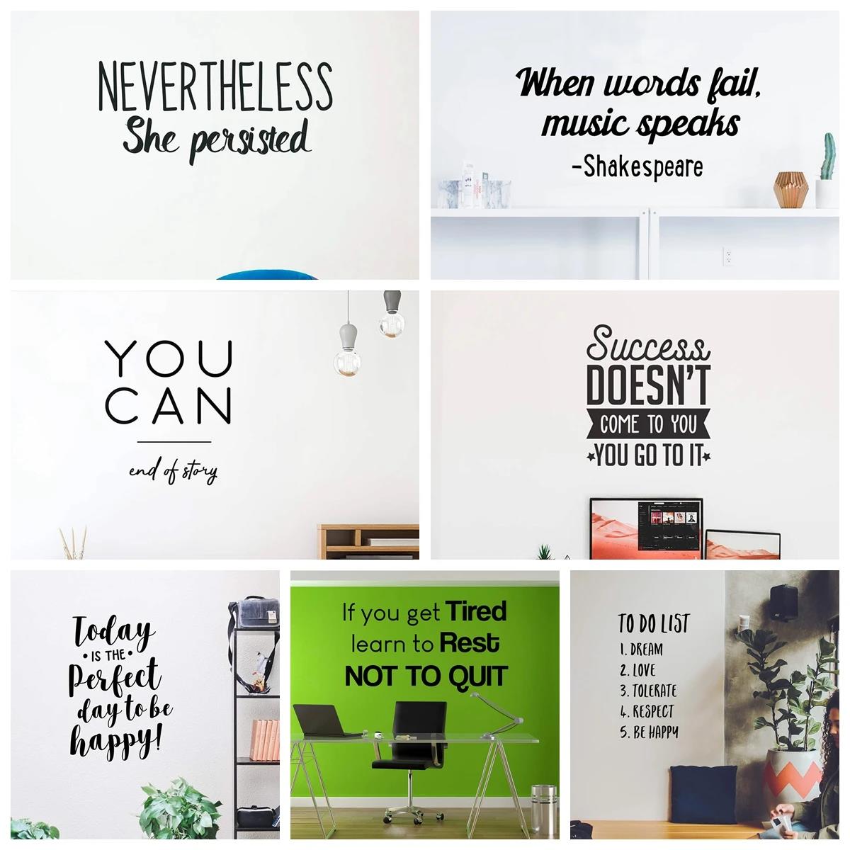 Kids Education Quotes - Autocollant Mural Auto-Adhésif en Vinyle Imperméable