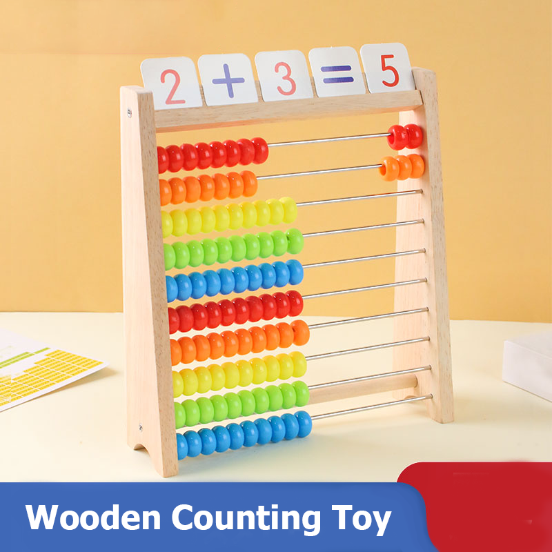 Math Manipulative Set - Jouet de comptage en bois boulier