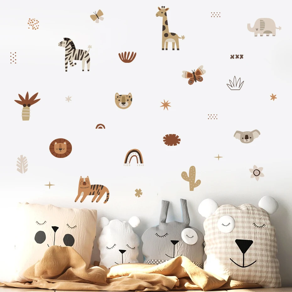 Kids Education Quotes - Dessin animé afrique animaux éléphant zèbre