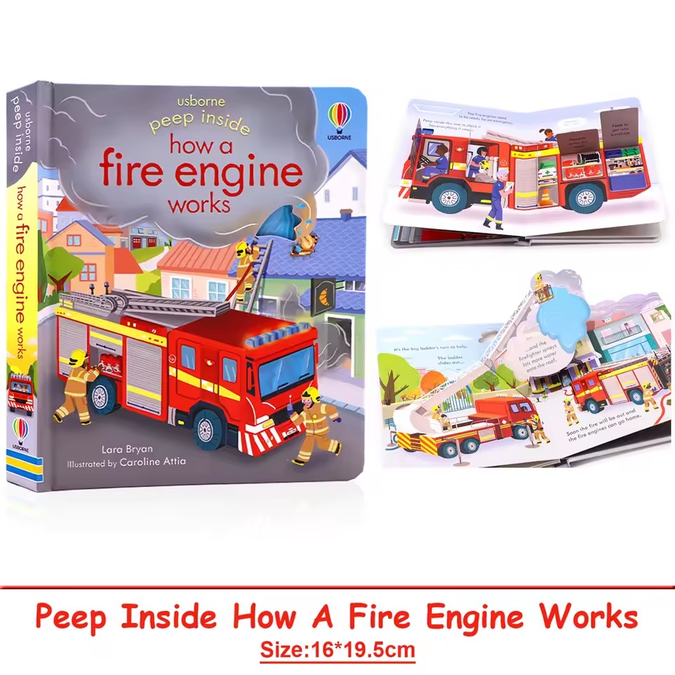Usborne Peep Inside How A Fire - Kids Education Books avis et prix