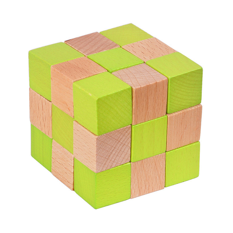Cube serpent en bois Puzzle IQ - Brain Teaser Cube avis et prix
