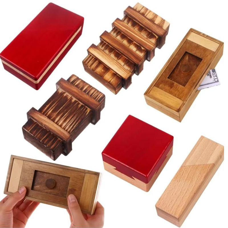 Boîte à puzzle en bois avec co - Brain Teaser Cube avis et prix